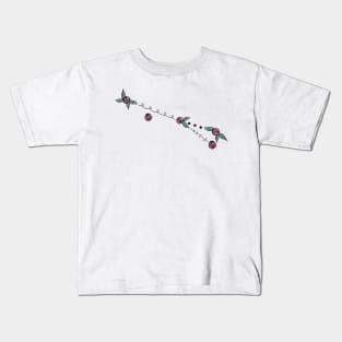 Sagitta (Arrow) Constellation Roses and Hearts Doodle Kids T-Shirt